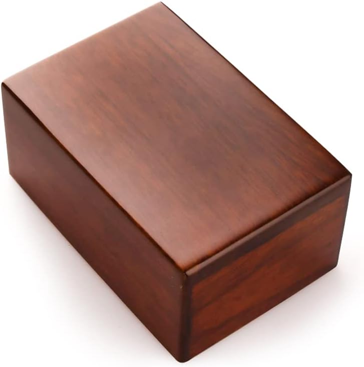 PCS Cremation Urns for Ashes, Pet Memorial Funeral Urns Box,Wooden Decorative Urn for Dog Cat,Cremation Keepsake Burial Ash Box - S (6 x 4 x 2.75'') - Image 2