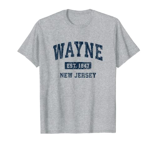 Wayne New Jersey NJ Vintage Athletic Sports Design T-Shirt