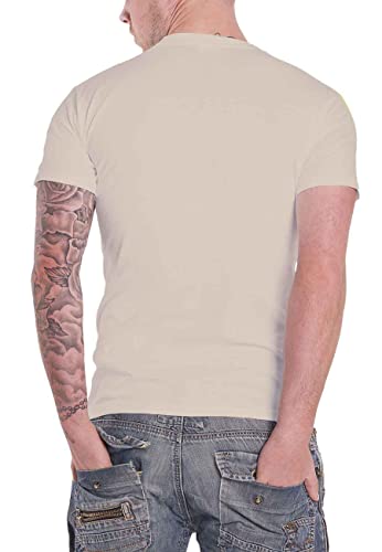 The Rolling Stones T Shirt Flowers Tongue Band Logo Nouveau Officiel Homme Sand - Les Beatles, Paul McCartney, John Lennon, RIngo Starr, George Harrison The Rolling Stones T Shirt Flowers Tongue Band Logo Nouveau Officiel Homme Sand – Image 3