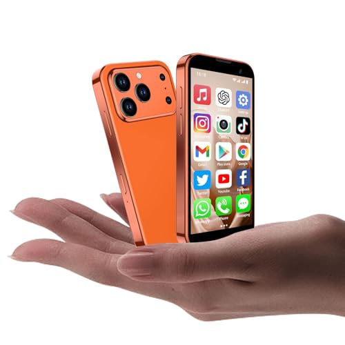 CoolBuBu Mini Kids Phone Mini Smartphone with 3.0 HD Touch Screen Worlds Smallest Mobile Phones For Kids Tiny Cell Phone App Download WiFi GPS Face lD Gifts for Boys Girls