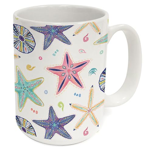 Mug decorativo cerámico 15 oz Along The Coast miniatura 1