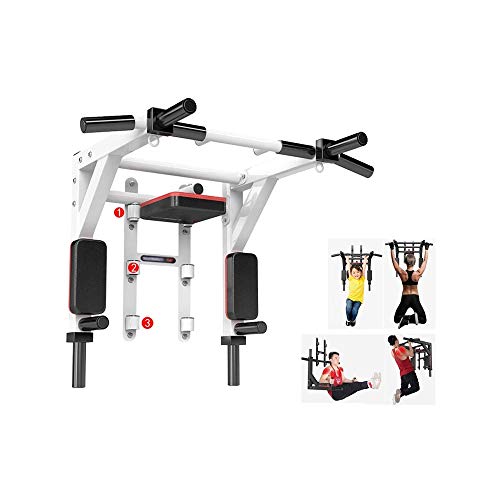 Hänge-Pull-up-Bar, Pull-Up-Gerät, Wohn Innen Doppel-Bar-Rack, Heimfitnessgeräte, Verstellbarer Multi-Point-Wand-Hänge Bar Power Tower Pull-up-Bar