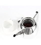 Large-Capacity Stainless Steel Coffee Teapot, Tea Teapot with Tea Filter(1?/1000ml)