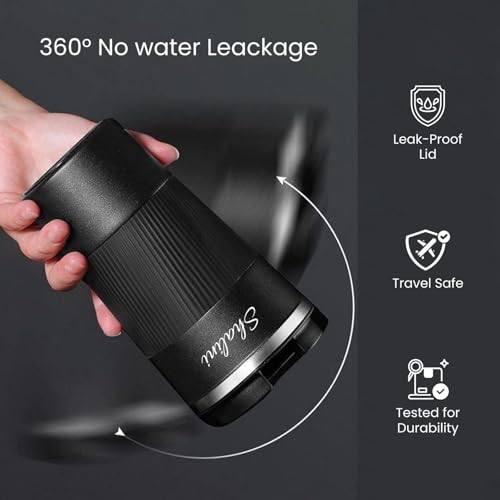Image of Personalized Coffee Tumbler with Name, Hot and Cold Double Wall Insulated Customized Travel Mug with Lid, Coffee Mug for Men Secret Santa Corporate Gifts for Employee (510ml) (White)