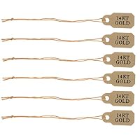 300 White Paper String Tags - 3/8 X 7/8 Inch (10x22mm) Jewelry Price Labels For Rings, Necklaces