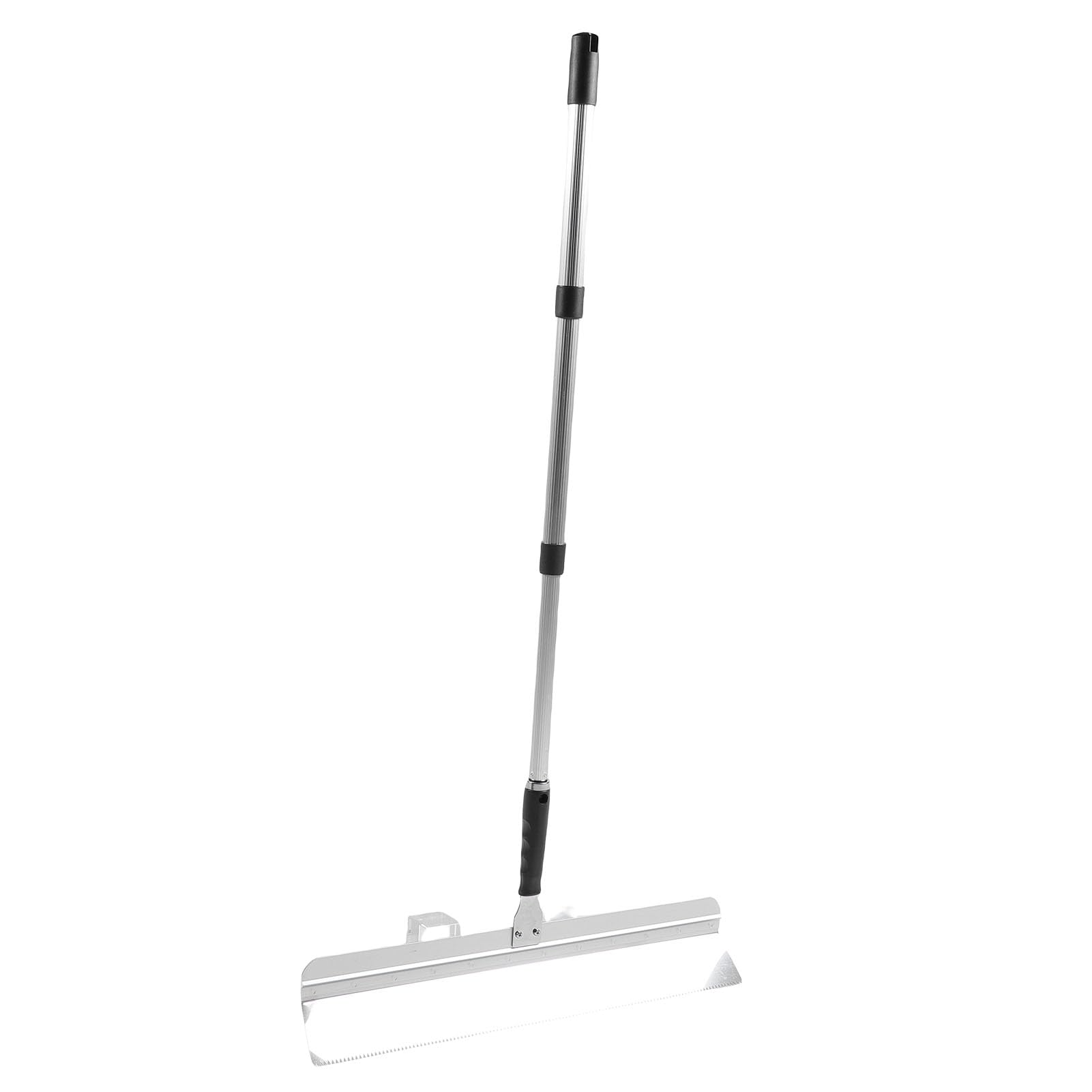 FTVOGUE Herramienta de Nivelación de Pisos de Cemento Escobilla de Goma Autonivelante para Pisos de Acero Inoxidable de 24 Pulgadas con Varilla Telescópica de 50 a 100 Cm 3 Estantes Reemplazables para