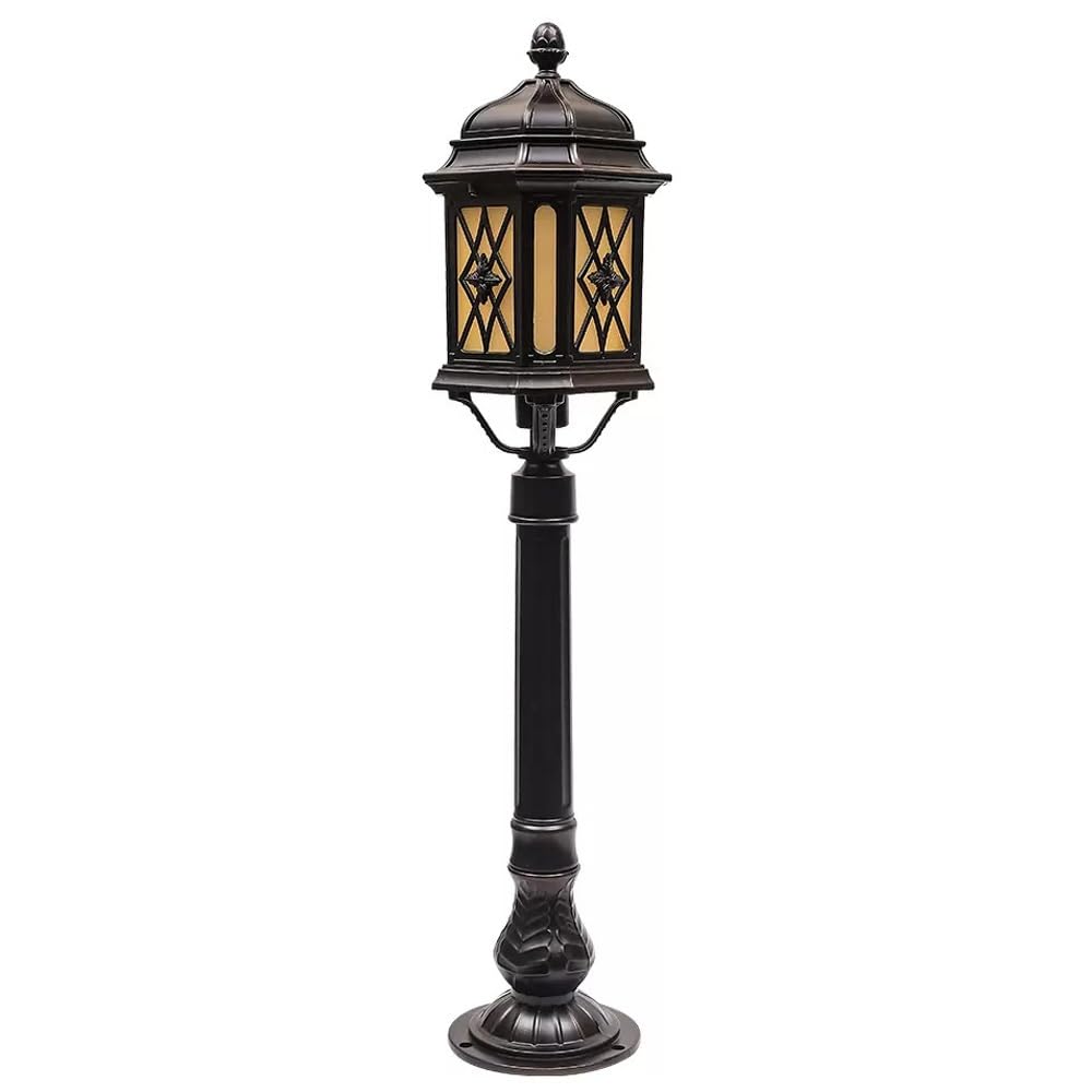 GTHTUHFD Pole Lamp, Industrial Post Lighting, Black Street Light For Yard Garden Patio Lawn Pathway Driveway Front/Door