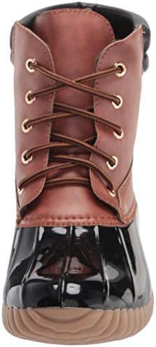 YOKI-DYLAN-49 Women's Rain Lace Up Duck Boot With Quilted Upper Trend, Black, 9 M US | Image 1