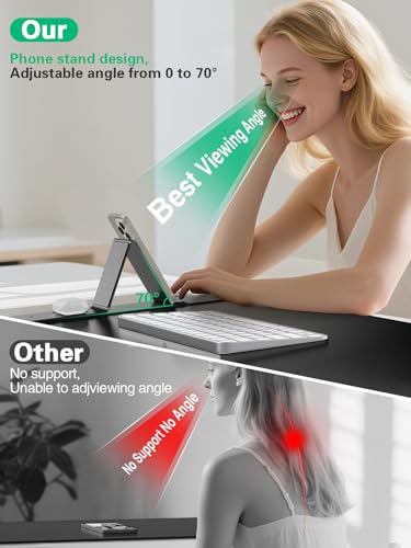 Image of Mouse Pad, Office Desk Mat, Large Gaming Mousepad with Superior Micro-Weave Cloth, XXL Desk Pad with Stitched Edges, Non-Slip Writing Pad for Gamer, Laptop, Work & Home (Black Charging On The Right)
