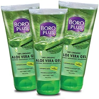 BOROPLUS Aloe Vera Gel for Hydration, Scars, Dryness, Dark Spots, Acne (All Skin) 450ml (Pack of 3)