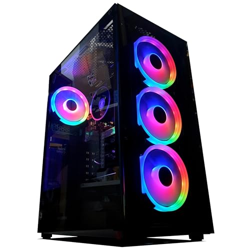 PCBYTE King - PC Gaming AMD Ryzen 5 5500GT PC Gamer 4.4GHZ, AMD Radeon Graphics 7, WiFi, Windows 11 Pro (480GB SSD/8GB RAM)