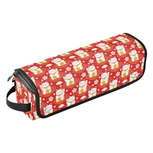 Bolsa de viaje para herramientas de cabello rojo vibrante miniatura 1