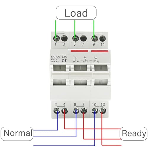 Disjoncteur MTS 3P 63A à transfert manuel pour double puissance interrupteur isolant - 6