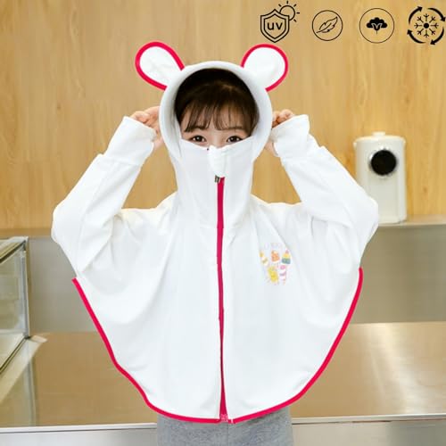 Kids Zip Up Hoodie - Cute Cooling Jacket, Lightweight Sun Protection Jacket, UPF 50+ for Outdoor Fun2