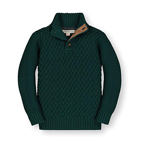 Hope & Henry Boys' Long Sleeve Mock Neck Sweater