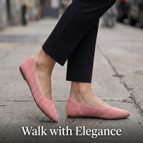 Image of Frank Mully Womens Pointed Toe Flats Knit Dress Shoes Comfort Women Shoes Softable