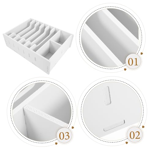 Caja organizadora pequeña para billetes y monedas blanca miniatura 4