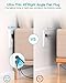 Power Strip Surge Protector, HANYCONY 5Ft Ultra Thin Flat Extension Cord with Multiple Outlets, 8 Widely Outlet Extender 4 USB Ports(2 USB C), 1080J Wall Mount for College Dorm Room Essentials Black