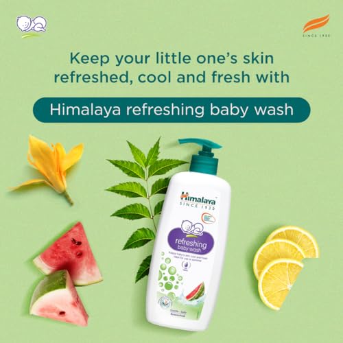 Image of Himalaya Refreshing Baby Wash 400ml | No tears formula |with Watermelon, Neem & Lemon| Keeps baby's skin cool & fresh (Pack of 6)