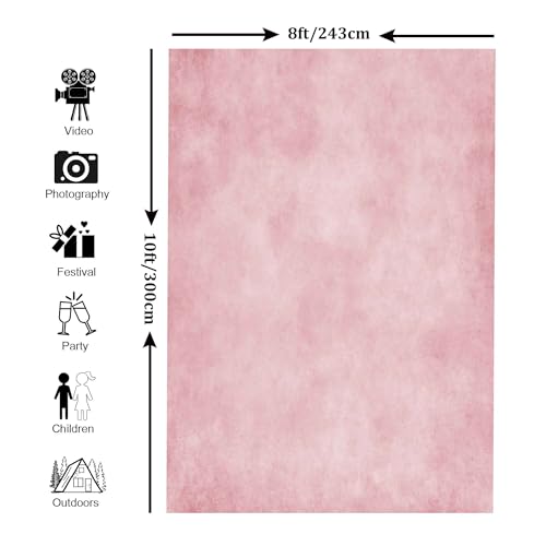 Fondo Fotográfico Profesional Rosa 8x10ft Haboke miniatura 2