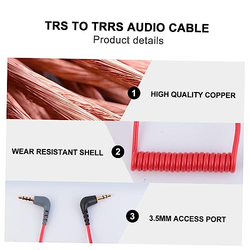 Cable de extensión de audio para conversión de micrófonos para teléfono móvil cable rojo 6