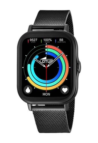 LOTUS Montre pour Homme 50046/1 Smartwatch Boîtier en Alliage Noir Bracelet en Acier Inoxydable Noir