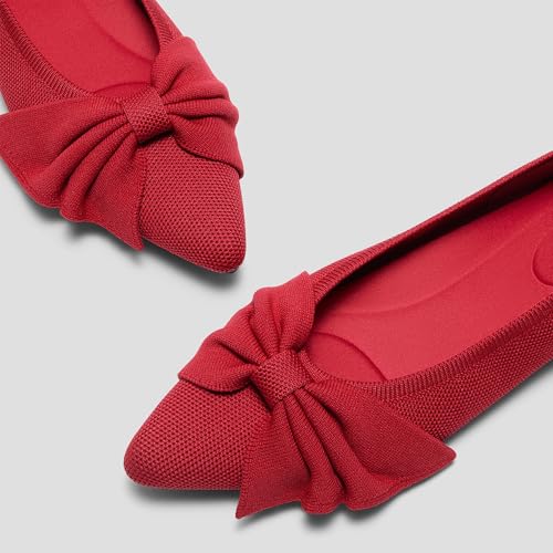 Image of VIVAIA Azura Women's Flats Pointed Toe Bow Ballet Flat Slip on Comfortable Casual Dress Shoes