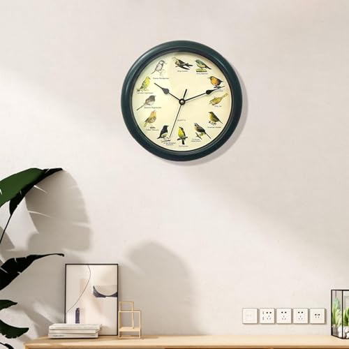 Reloj de pared de pájaros para dar un toque natural al salón 4