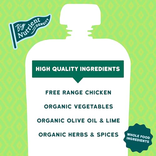 Image of Serenity Kids 6+ Months World Explorers Baby Food Pouches Puree Made With Ethically Sourced Meats & Organic Veggies | 3.5 Ounce BPA-Free Pouch | Chicken Mexican Stew | 1 Count