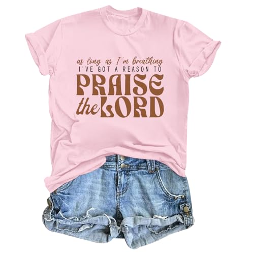 Lytiarul Christian Shirts for Women Praise The Lord God Bible