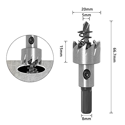Juego de brocas ZTBH 5 piezas 16-30 mm miniatura 4