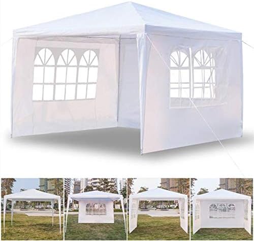Canopies Commercial Tents Market stall 3 x 3m Gazebos Waterproof Tent with Spiral Tubes for Wedding, Camping, Parking, Patio, Gardenand Other Parties，Waterproof
