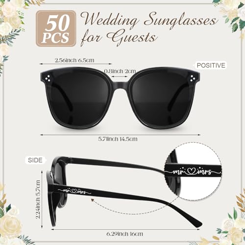 50 Sets Wedding Favors for Guests - Sunglasses for Reception With 1 Wood Display Box - Party Decoration2