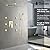DASAN Full Body Shower System with 6 PCS Body Spray Jets & 12'' Rain Overhead Shower & Handheld, In-Wall Rain Shower System Brushed Gold Shower Faucets Sets Complete with Valve, SA-SS03ABG-S12W