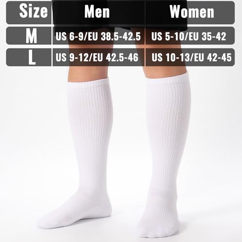 3 Pairs Over the Calf Socks for Men Women Cushioned Work Boot Socks Knee High Tube Socks3