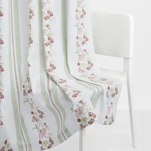 Image of haus & kinder Digital Printed Cotton Door Curtain 7 Feet Long Pack of 2 Door Curtains, 7 Feet Curtain for Door (Maison Fleuree, Multi 130x213 CM)