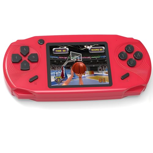 Beijue 16 Bit Handheld Games for Kids Preloaded 220 Retro Video Games, Red