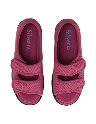 Image of Silverts Women's Adaptive Easy Close Sandals, Adjustable Wide Fit, Slippers
