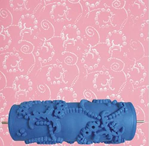Wall Decoration Empaistic Flower Texture Painting Roller Machine, Reusable Single Color DIY Painting Tool for House Supplies - 8