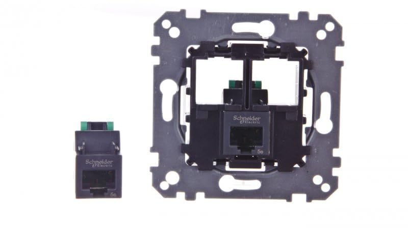 Double prise RJ45 cat 5 UTP pour réseau domestique
