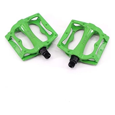 WINWEY BICYCLE MOUNTAIN MTB BMX BIKE CYCLING BEARING ALLOY FLAT-PLATFROM PEDALS 9/16” (Green) Cover