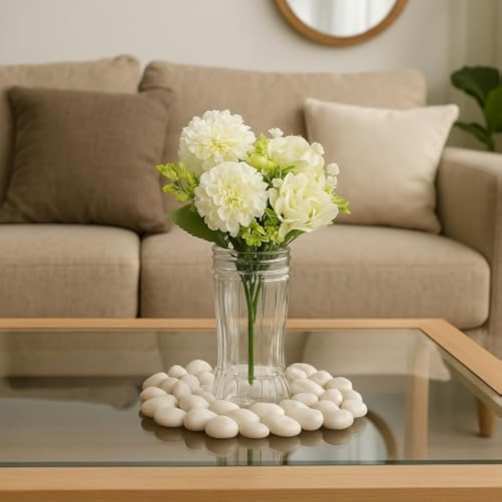 Artificial Multiflora Rose & Peony Flower Bunch