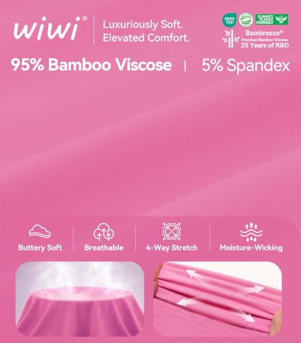 Image of WiWi Bamboo Viscose Womens Pajamas Cooling Sleepwear for Hot Flashes S-4X