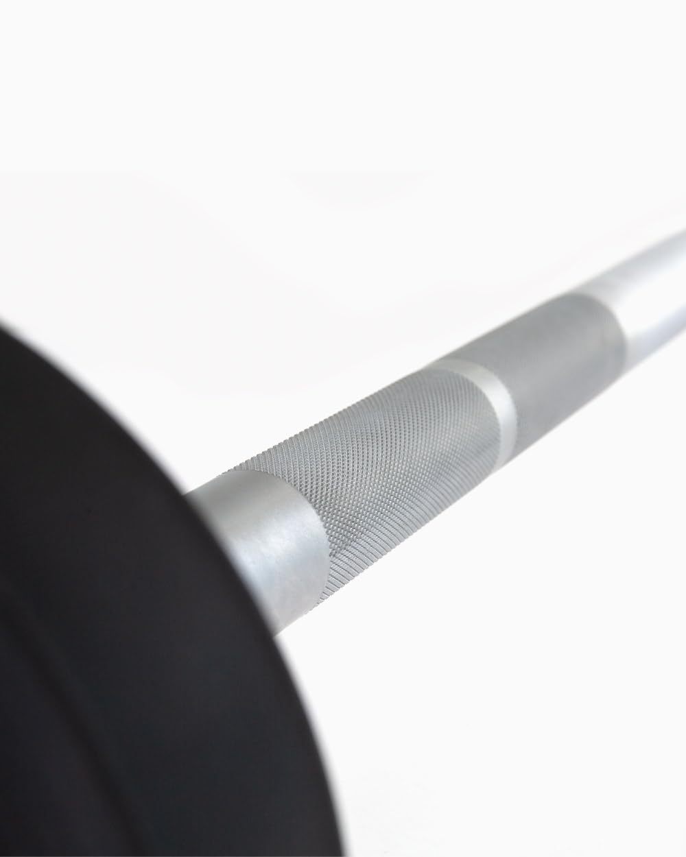 BOOMFIT Barre de Musculation avec Poids Fixe 10-50 kg | Haltère Longue en Acier Chromé et Caoutchouc | Barre pour Squat et Développé Couché | Home Gym et Fitness
