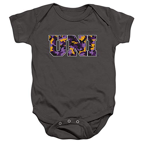 University of Northern Iowa Official Camo Unisex Infant Snap Suit for Baby,Charcoal, 18 Months
