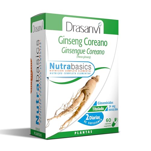 Drasanvi Ginseng Coreano Nutra Básicos, 60 Cápsulas, Pack de 1
