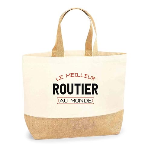 Sac jute Le meilleur Routier, l'idée cadeau anniversaire ou retraite originale pour collègue