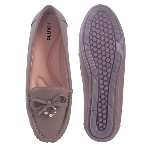 Image of Pluxh Women Bow Moccasins Loafers Slip-On Casual Flat Shoes