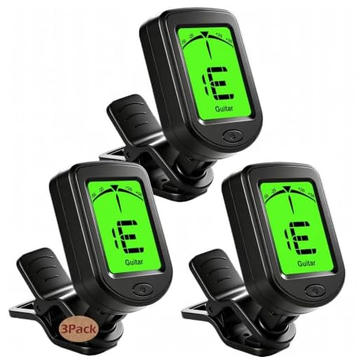 Guitar Tuner Clip On 3 Pack Tuners for Acoustic Electric Guitar Bass Ukulele Violin banjo Tuning