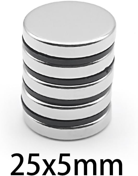 Permanent Magnetic 25x5mm Neodymium Disc 25 * 5 mm Circular 25mmx5mm Bulk Steel Round Magnets(20pcs)